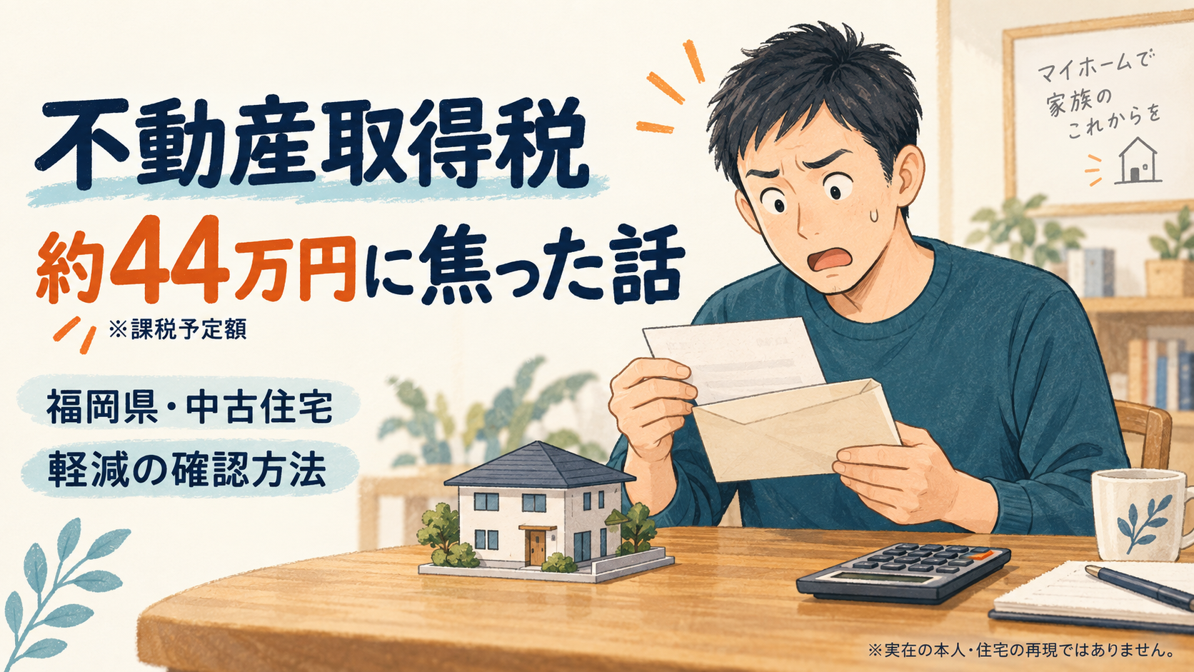 福岡県の中古住宅購入後、不動産取得税の課税予定額約44万円に焦った実体験と軽減の確認方法